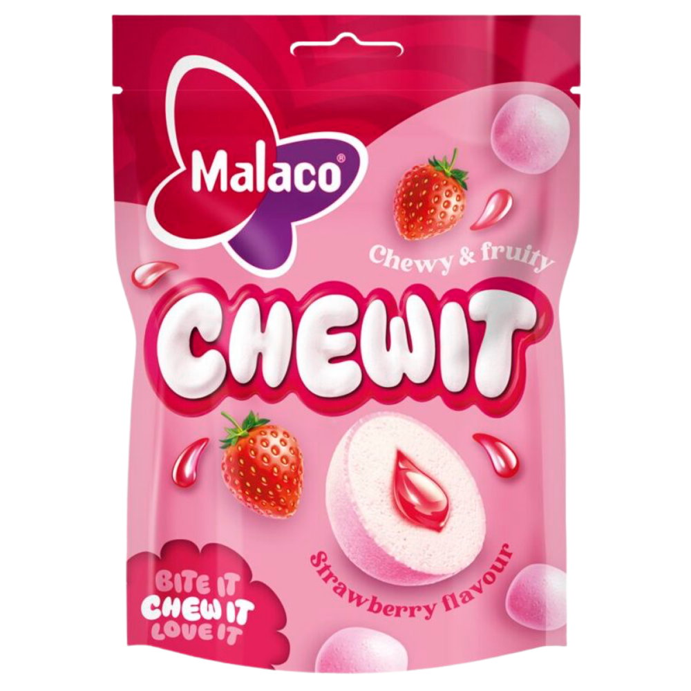 Chewit Strawberry Bites In Wholesale Cases By Swedish Malaco