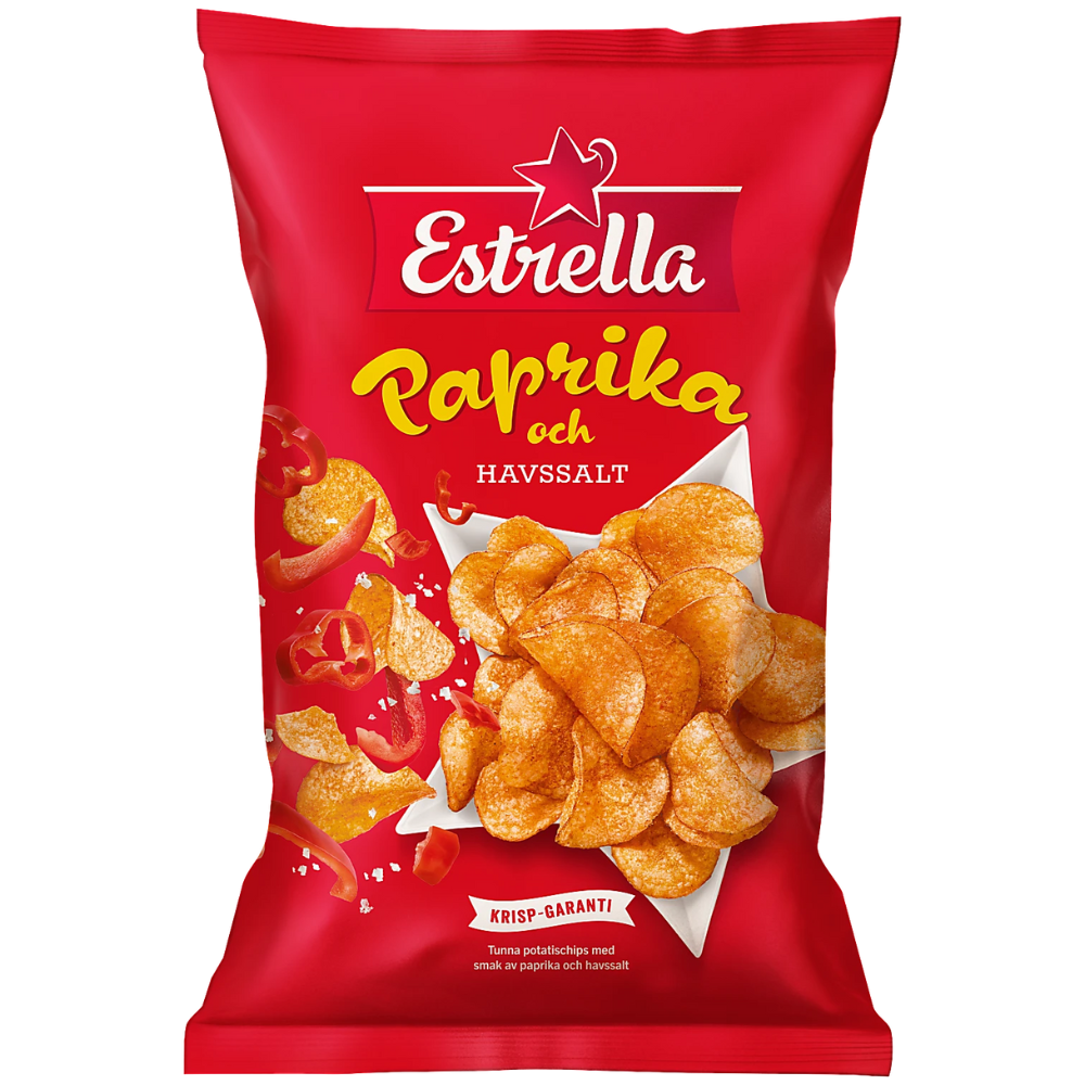 Chips Paprika And Sea Salt Potato Chips Wholesale Box By Swedish Estrella