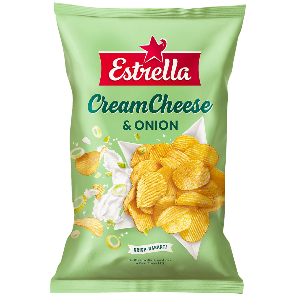 Cream Cheese And Onion Potato Chips Wholesale Box By Swedish Estrella