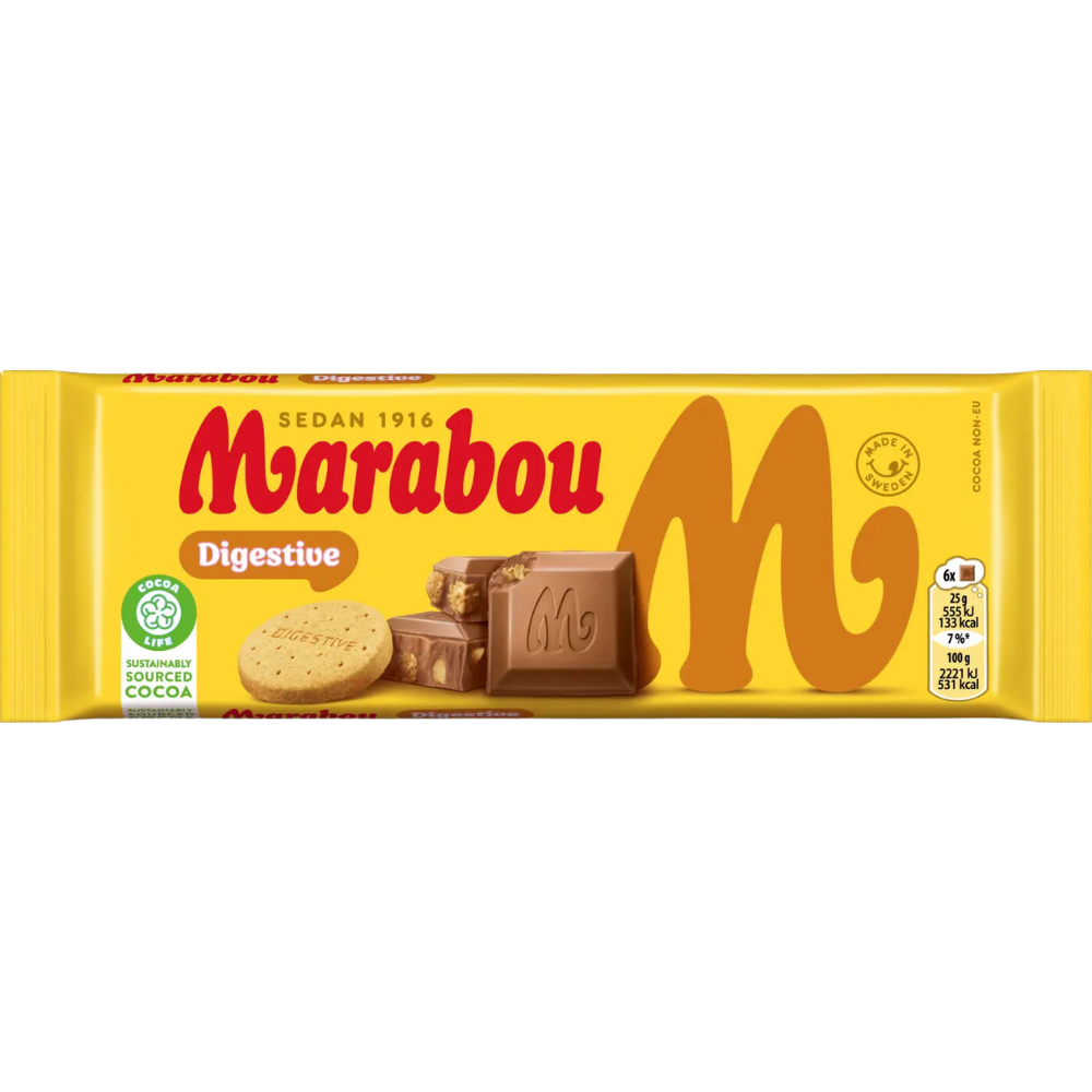 Digestive Cookie Milk Chocolate Bar By Marabou