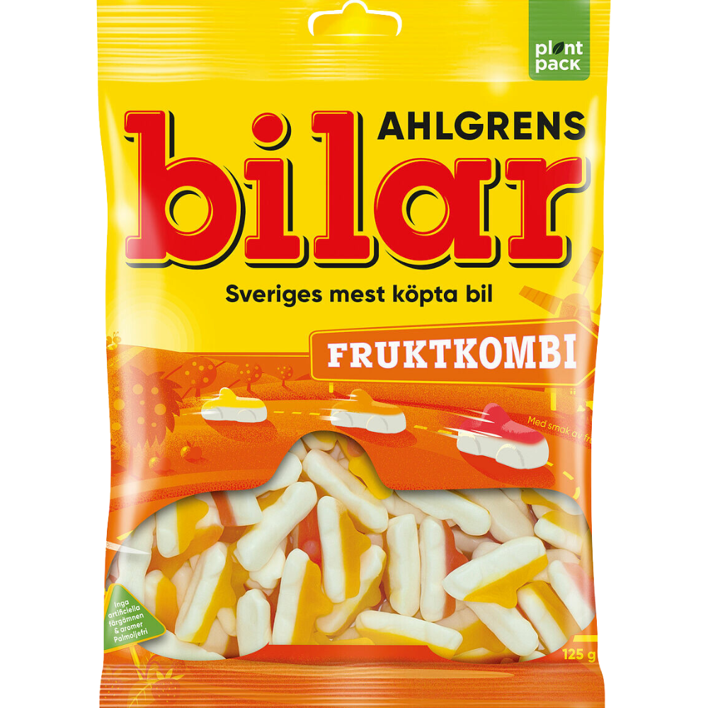 Fruit Combo Gummy Candy Bags Wholesale Box By Swedish Ahlgrens Bilar