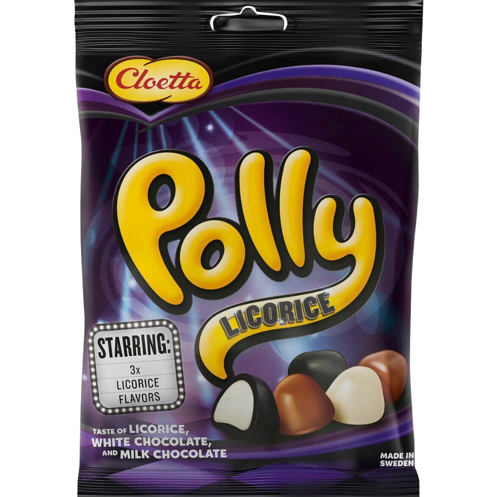 Polly Licorice Marshmallow Chocolate Candy Wholesale Box By Cloetta