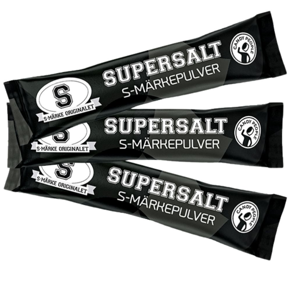 S-Mark Vegan Super Salt Licorice Powder Wholesale Box By Swedish Candy People