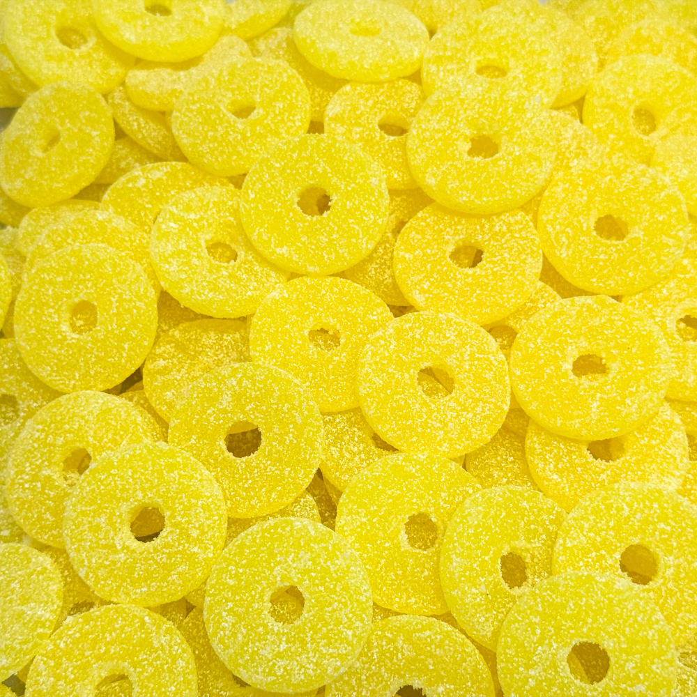 Sour Pineapple Rings Wholesale Bulk Box By Sgab