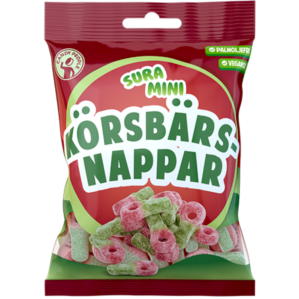 Sour Vegan Mini Cherry Pacifiers Wholesale Box By Swedish Candy People