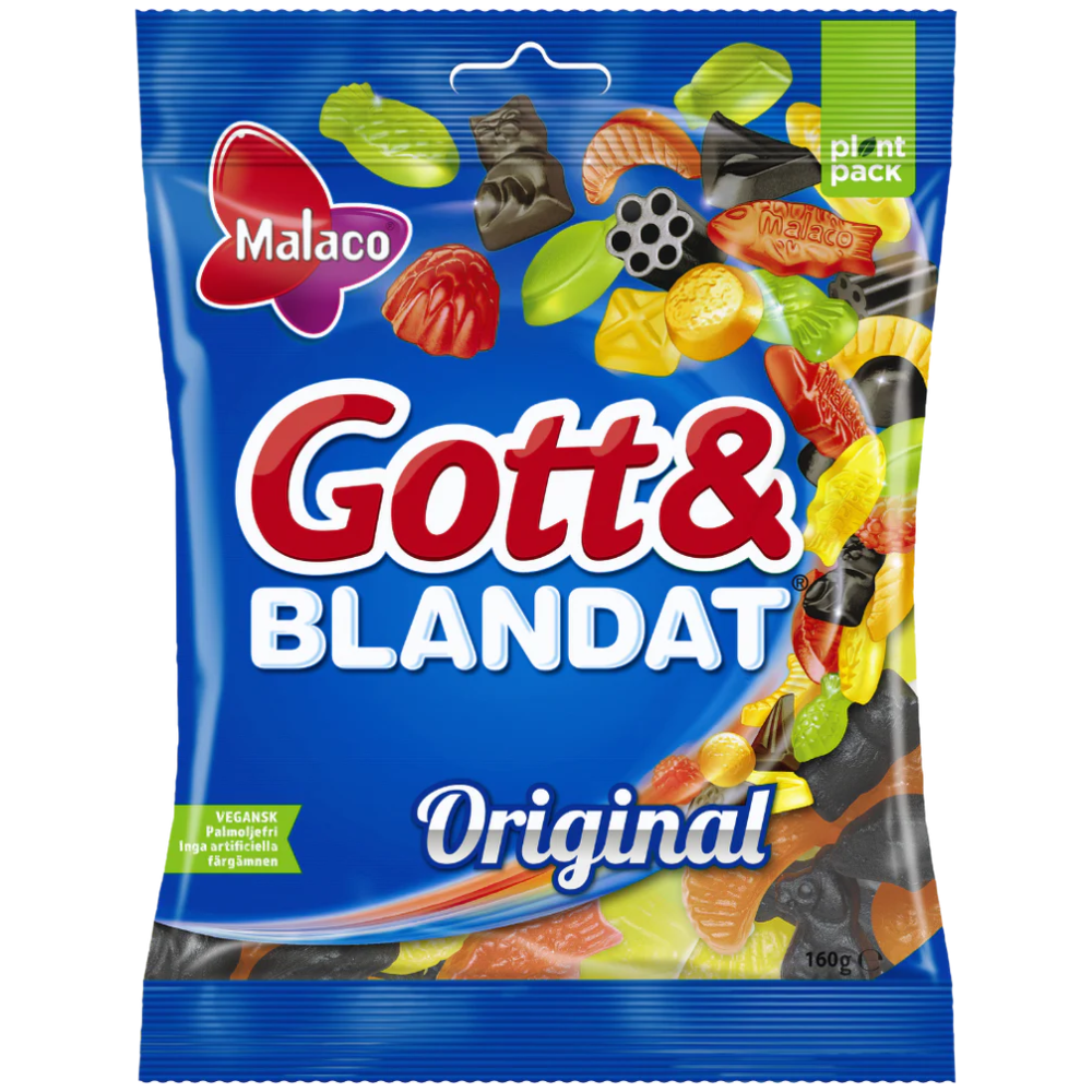 Vegan Gott & Blandat Original Candy Bags Wholesale Box By Swedish Malaco