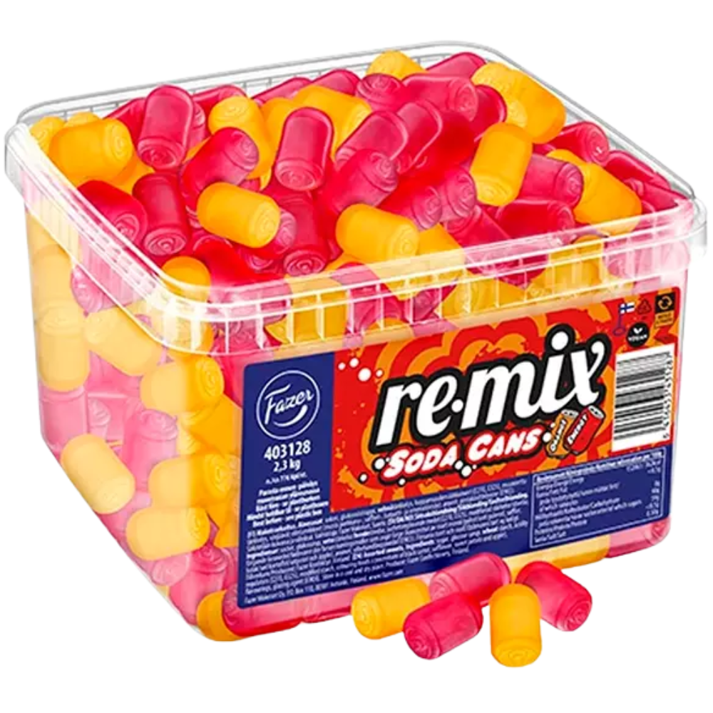 Vegan Remix Soda Cans Pick And Mix Candy Bulk Box By Scandinavian Fazer