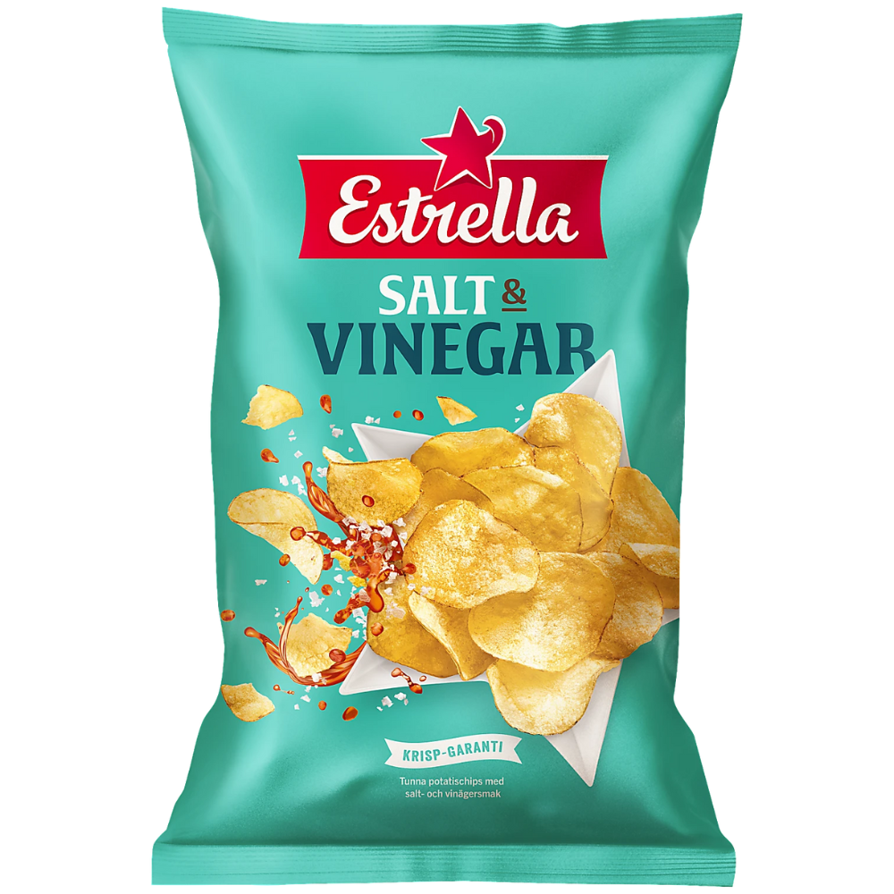 Vegan Salt And Vinegar Potato Chips Wholesale Box By Swedish Estrella