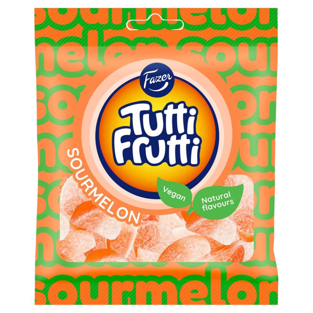 Vegan Tutti Frutti Sour Melon Candy Bag Wholesale Box By Fazer