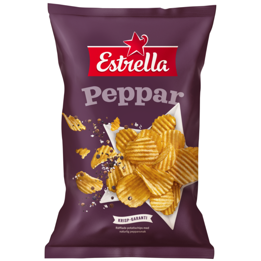 Vegan West Coast Pepper Potato Chips Wholesale Box By Swedish Estrella