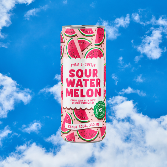 Swedish Sour Watermelon Candy Soda Bulk Box