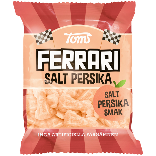 Chewy FERRARI Salty Peach Cars Candy Bags Wholesale Box By Toms