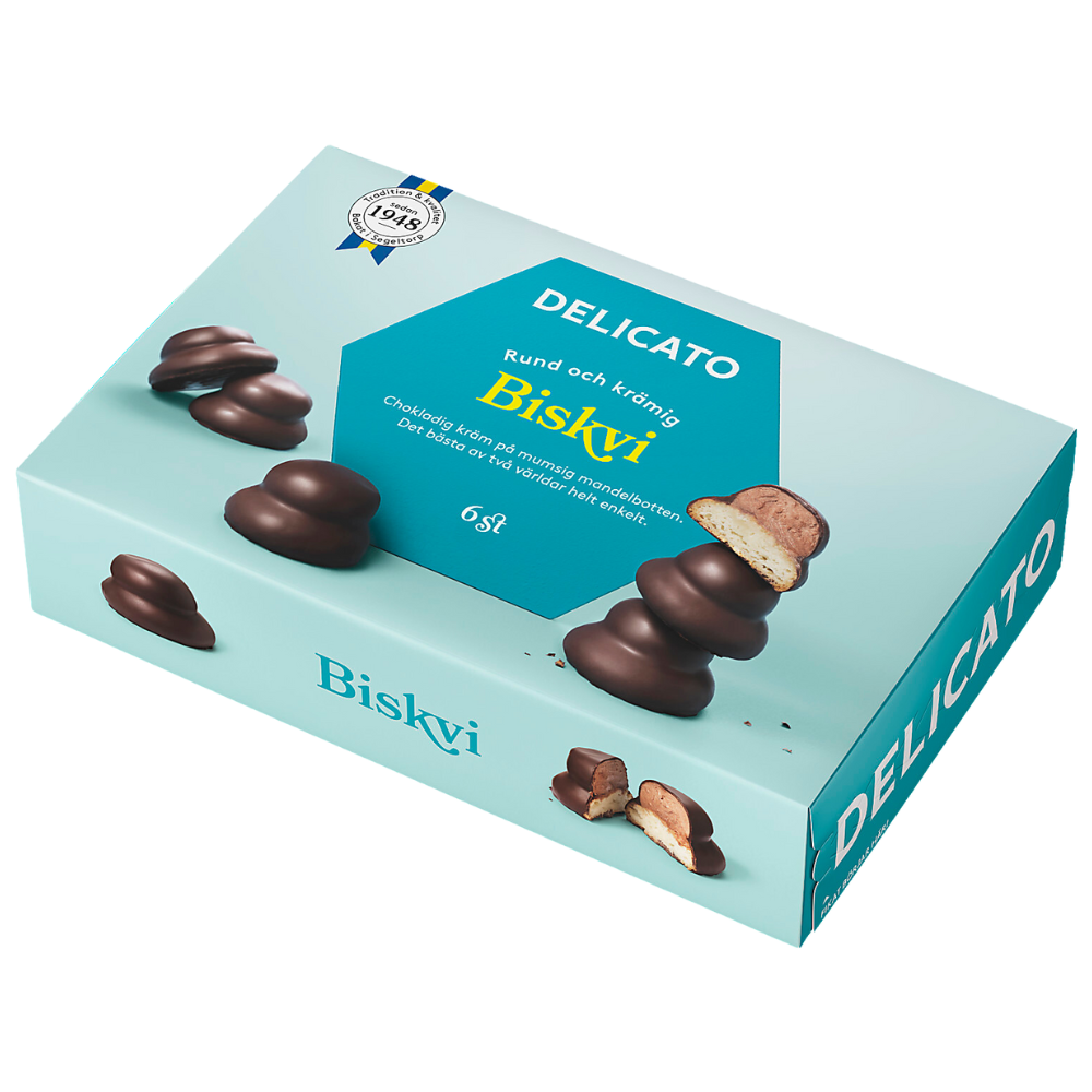 Classic Swedish Delicato Biscuit Chocolate Confectionery Wholesale Box By Delicato