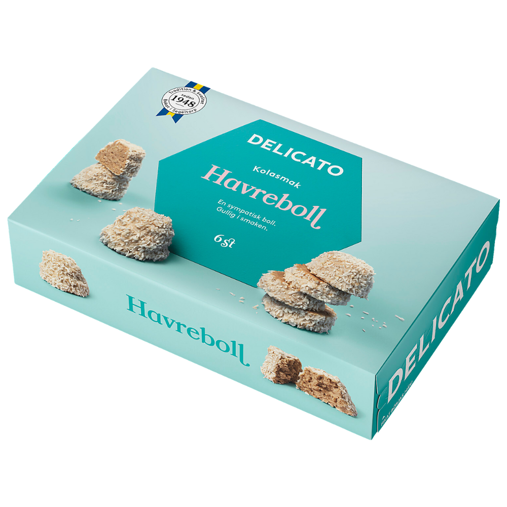 Classic Swedish Delicato Oat Balls Confectionery Wholesale Box By Delicato