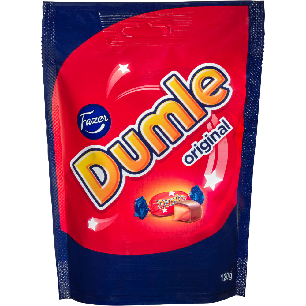 Dumle Original Individually Wrapped Caramel Fudge Candy Wholesale Box of Bags by Fazer