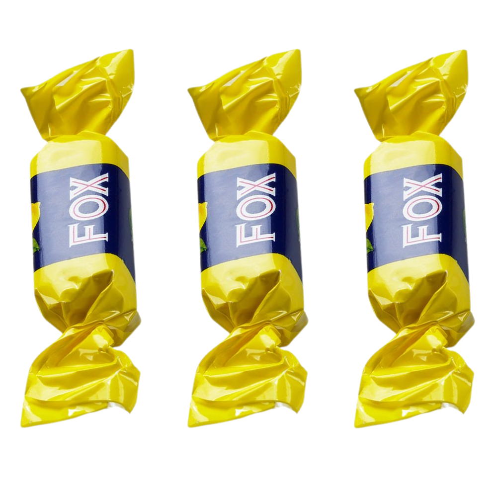 Fox Soft Lemon Fudge Wholesale Box of Individually Wrapped Fudge By Cloetta