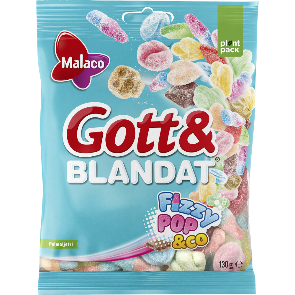 Gott & Blandat Fizzy Pop Candy Bags Wholesale Box By Swedish Malaco