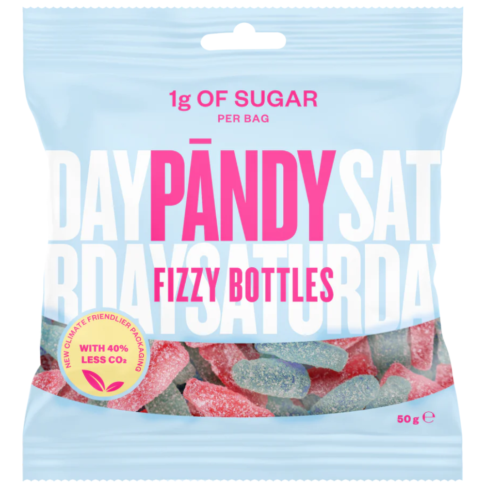 Healthy Low Sugar Candy Fizzy Bottles Bulk Box By Swedish Pandy