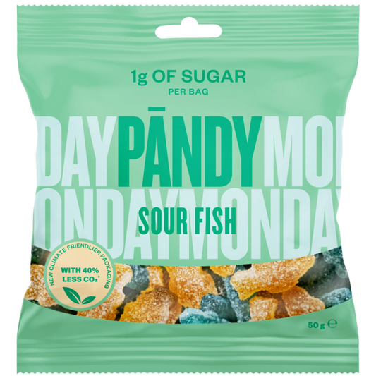 Healthy Low Sugar Candy Sour Fish Bulk Box By Swedish Pandy