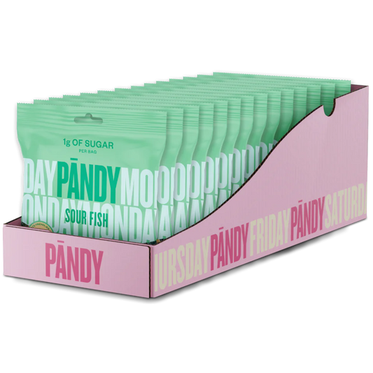 Healthy Low Sugar Candy Sour Fish Wholesale Box By Swedish Pandy
