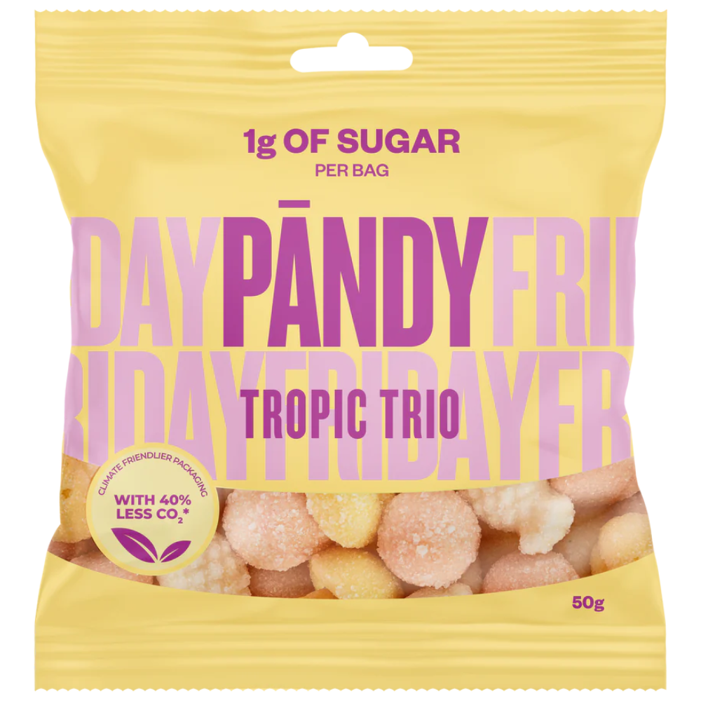 Healthy Low Sugar Candy Tropic Trio Bulk Box By Swedish Pandy