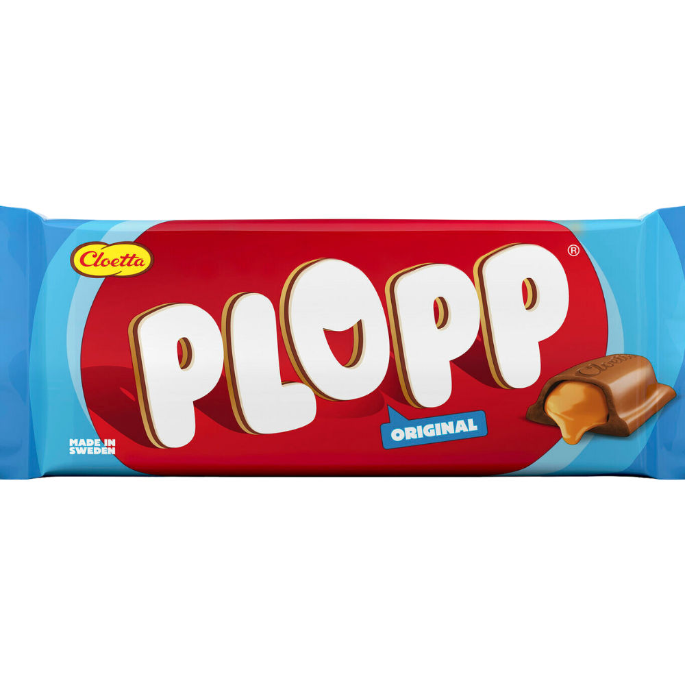 PLOPP Original Big Caramel Chocolate Bar Wholesale Box By Swedish Cloetta