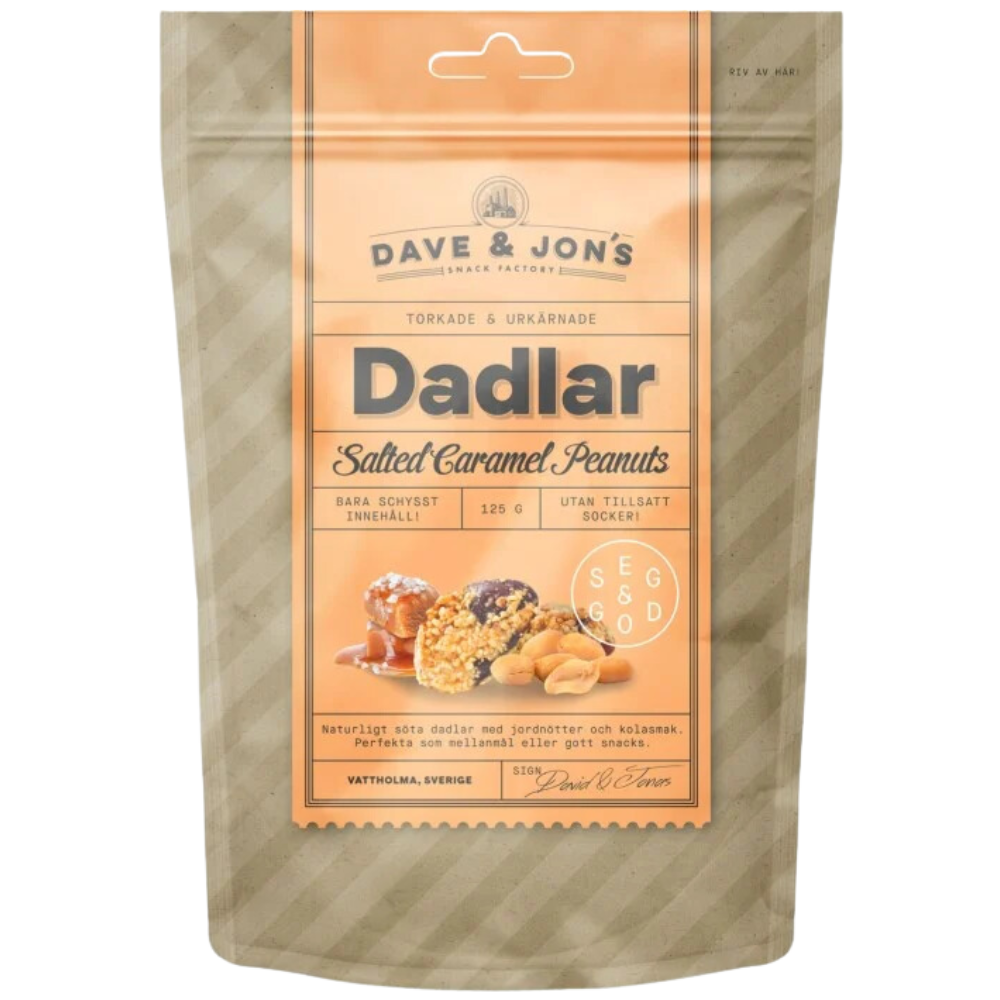 Pitted Salted Caramel Peanut Dates Healthy Vegan Candy By Swedish Dave & Jon's