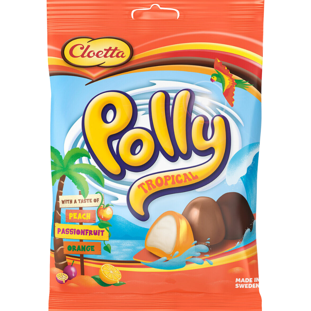 Polly Tropical Marshmallow Chocolate Candy Bags Wholesale Box By Cloetta