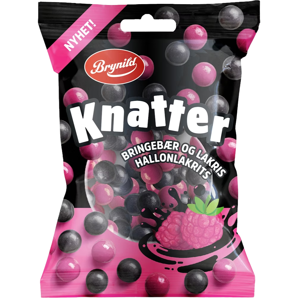 Raspberry And Licorice Knatter Candy Bags Wholesale Box By Scandinavian Brynild