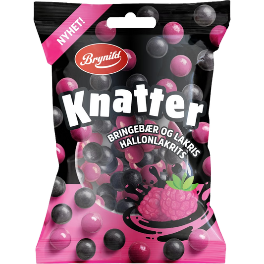 Raspberry And Licorice Knatter Candy Bags Wholesale Box By Scandinavian Brynild