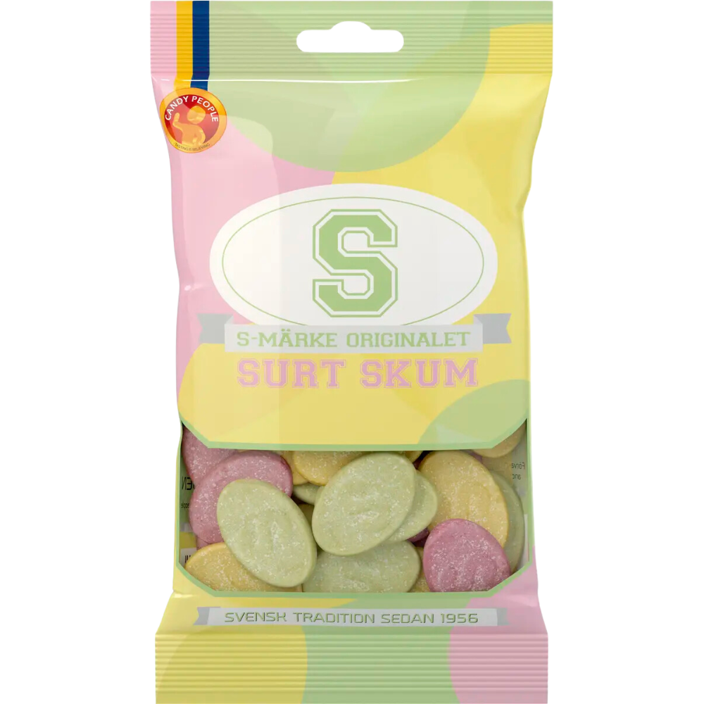 S-Mark Oval Sour Foam Sour Foam Bags Wholesale Box By Swedish Candy People