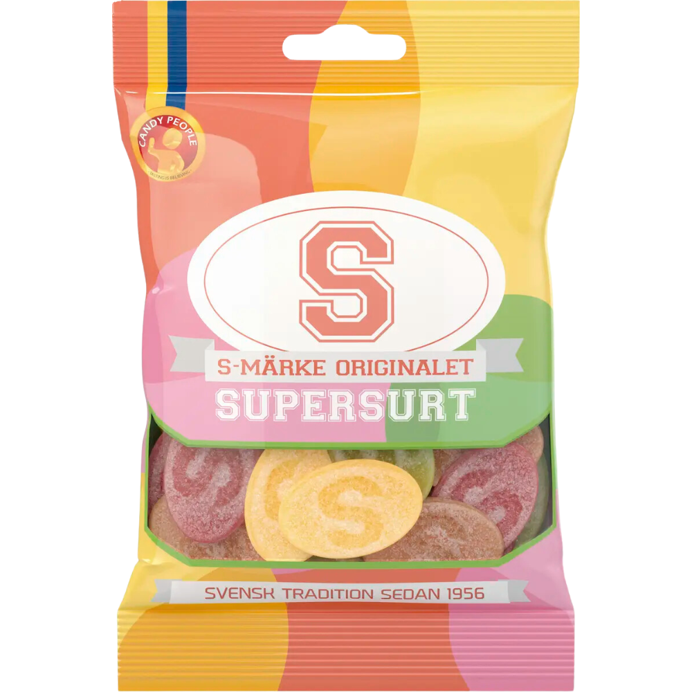 S-Mark Oval Supersour Bags Wholesale Box By Swedish Candy People