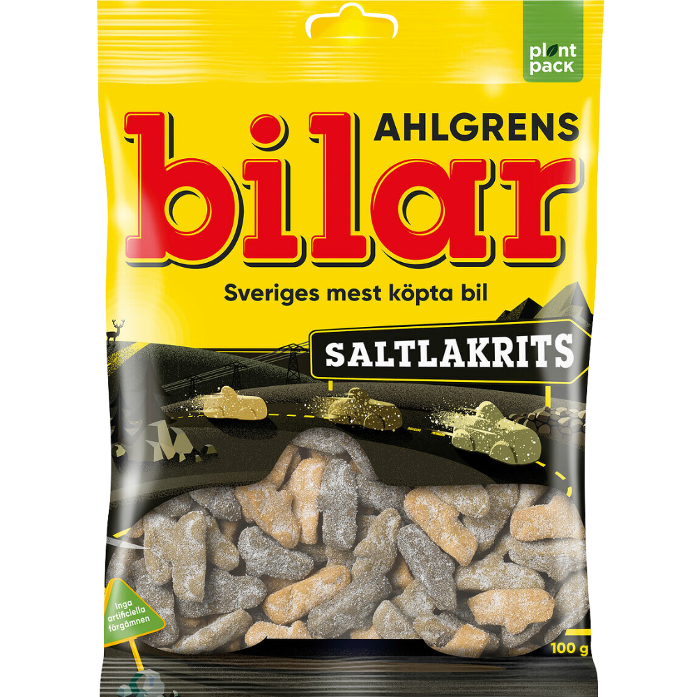 Salty Licorice Gummy Candy Bags Wholesale Box By Swedish Ahlgrens Bilar