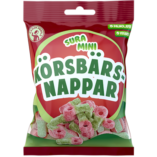 Sour Vegan Mini Cherry Pacifiers Wholesale Box By Swedish Candy People