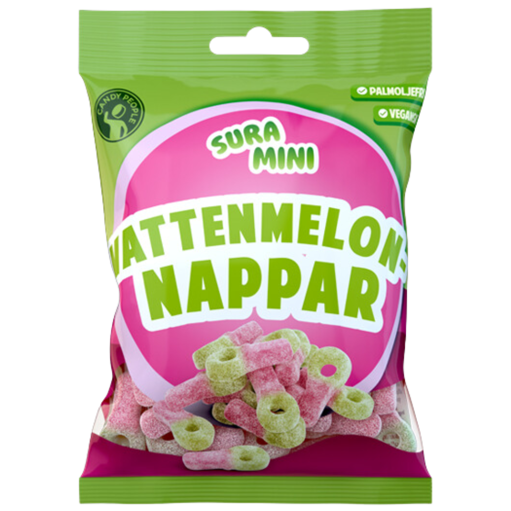 Sour Vegan Mini Watermelon Pacifiers Wholesale Box By Swedish Candy People