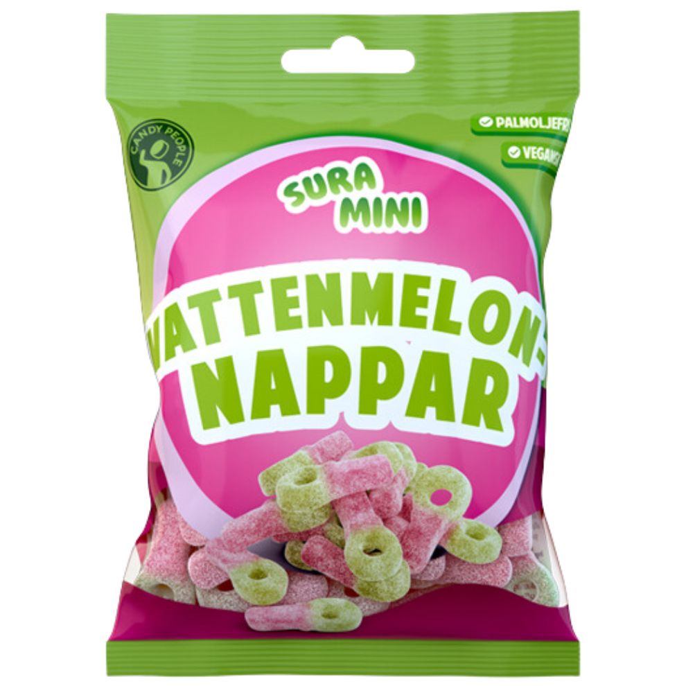 Sour Vegan Mini Watermelon Pacifiers Wholesale By Swedish Candy People