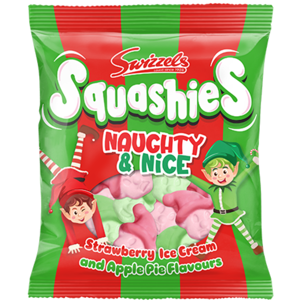 Squashies Strawberry Ice Cream And Apple Pie Candy Bags In Wholesale Cases By Swizzels