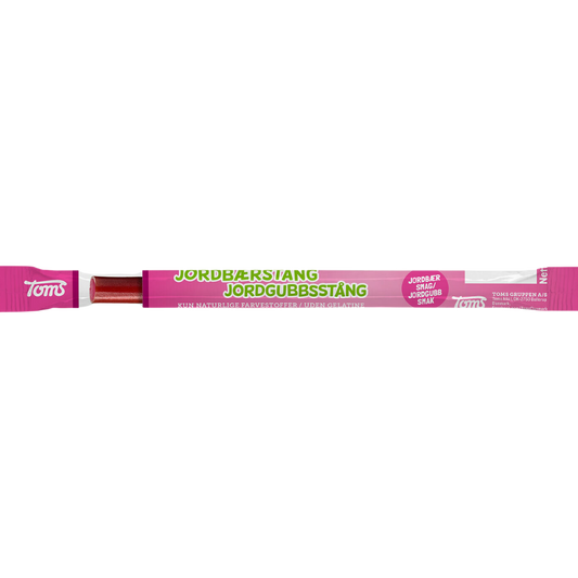 Strawberry Sticks Individually Wrapped Candy Sticks Wholesale Box by Toms