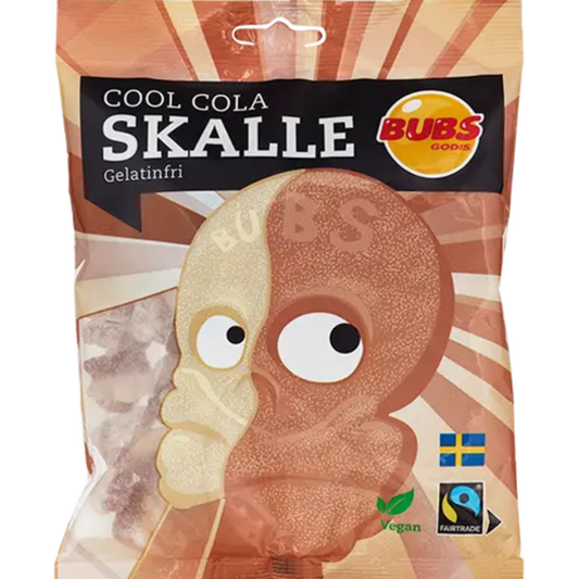 Vegan Cool Cola Jelly Skulls Bags Wholesale Box By Swedish Bubs