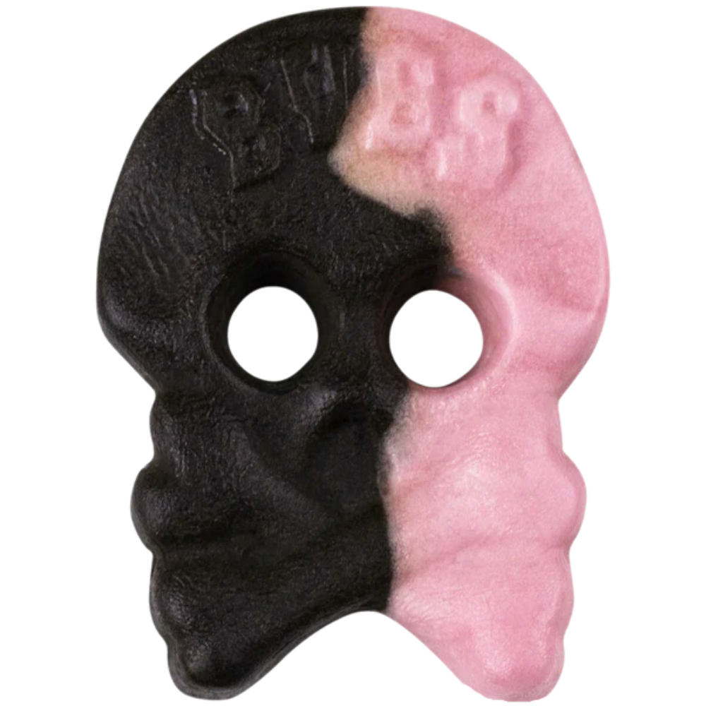 Vegan Raspberry Salty Licorice Foam Skull Wholesale Bulk Box By Swedish Bubs