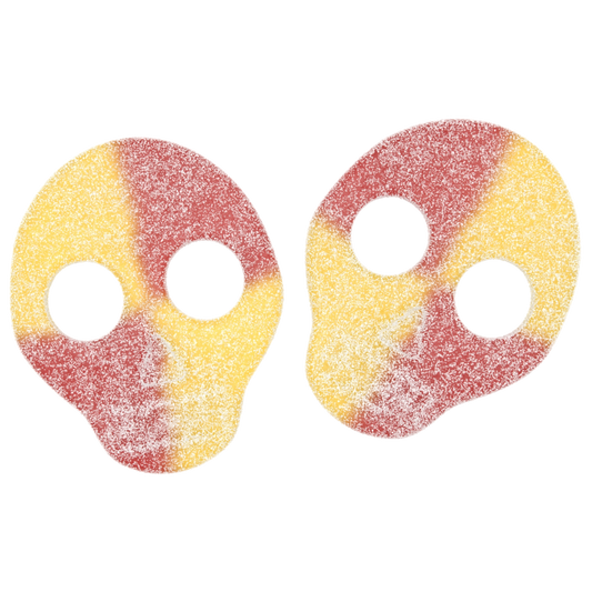 Vegan Sour Lemon Raspberry Skull Wholesale Bulk Box By Swedish Candy People