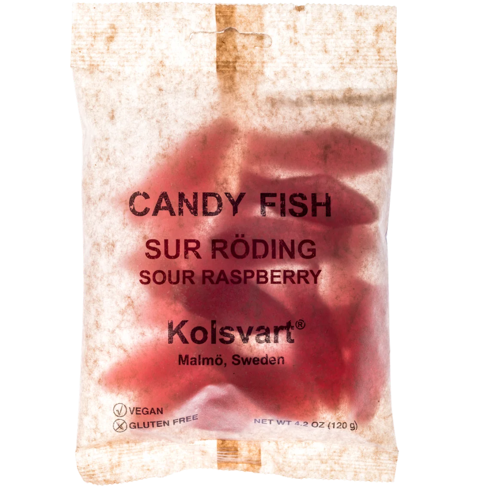 Vegan Sour Raspberry Chars Swedish Fish Bulk Box By Kolsvart Vegan sour raspberry chars swedish fish bulk box by kolsvart