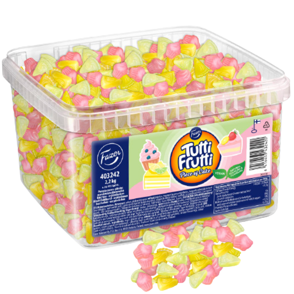 Vegan Tutti Frutti Piece Of Cake Pick And Mix Candy Bulk Box By Scandinavian Fazer