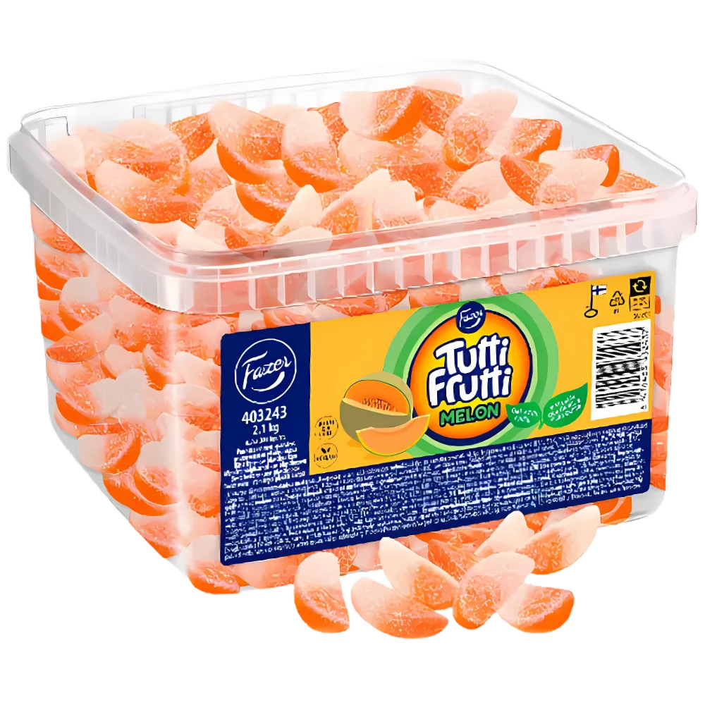 Vegan Tutti Frutti Sour Melon Pick And Mix Candy Bulk Box By Scandinavian Fazer